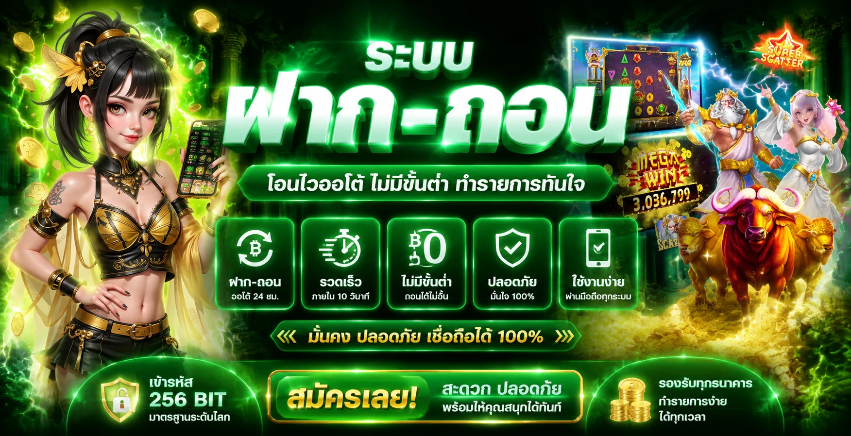 วิธีฝากถอนเงิน WIN24 ระบบออโต้ไว รองรับทุกธนาคารไทย